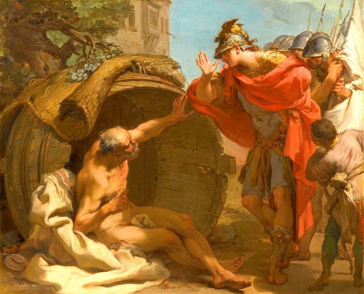Встреча Александра и Диогена — картина Гаэтано Гандольфи 1792 года