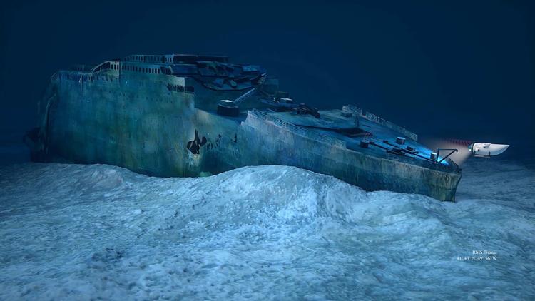 Крупный обломок «Титаника» на океанском дне
