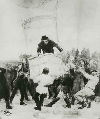 Дмитрий Менделеев на воздушном шаре под названием "Русский"