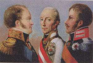 В 1815 году в Париже Австрия, Пруссия и Россия заключили Священный союз