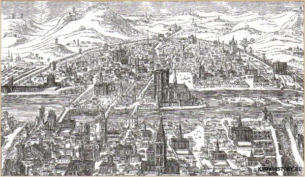 Вид Парижа в 1607 г.