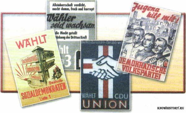 Избирательные плакаты первых послевоенных выборов в Германии