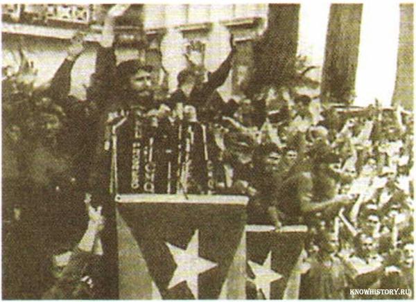 Ф. Кастро на митинге в Гаване. 1959 г.