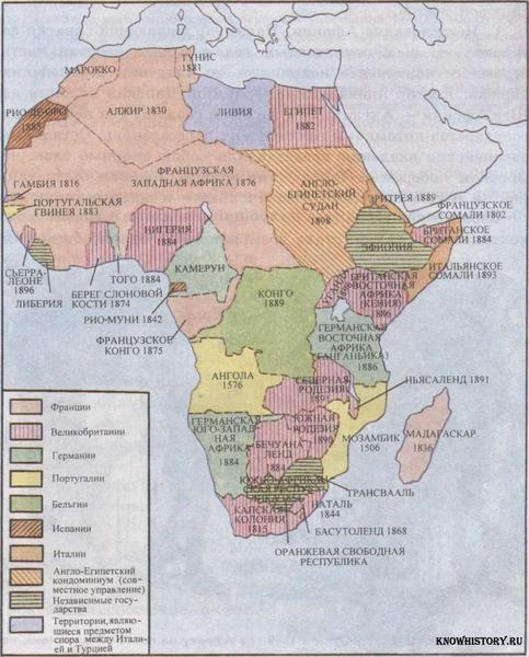 какое государство оставалось независимым на африканском континенте к концу xix века