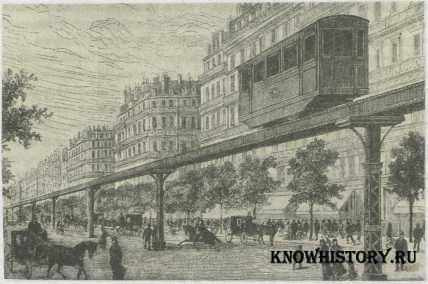 Эта трамвайная линия была построена в Париже в 1880-х гг.