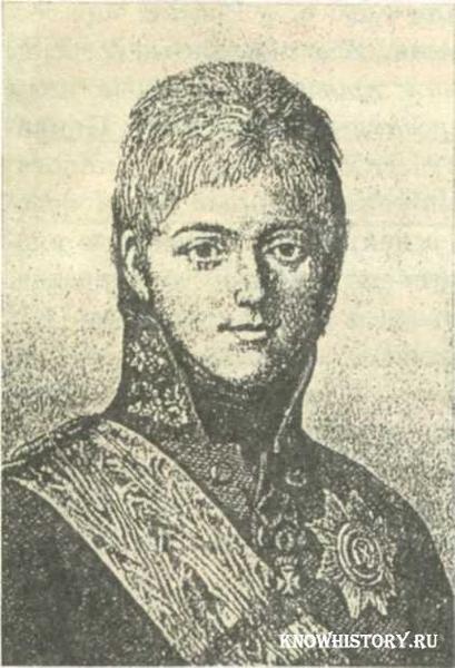 Александр I в 1802 г. Художник Ж. Л. Вуаль