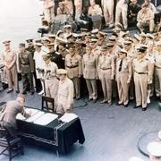 В 1945 году подписали документ о капитуляции Японии