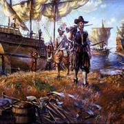 В 1607 году в Чесапикском заливе у побережья Северной Америки бросили якоря британские корабли